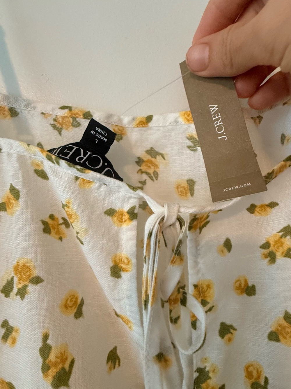 J. Crew White Maxi Skirt with Yellow Floral Print - Picture 7 of 8